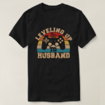Leveling Up To Husband Gamer Newlywed Groom Gift T-Shirt<br><div class="desc">Leveling Up To Husband a nice distressed vintage style video game player couples tee,  a great engagement announcement gift for the bride to be to give to her fiance who loves to play video games.</div>
