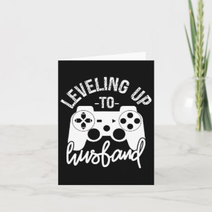 Leveling Up To Husband Groom Gamer Engagement Card
