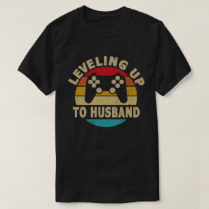 Leveling Up To Husband Groom Video Game T-Shirt