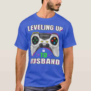 Leveling Up To Husband Matching Groom Video Gamer T-Shirt