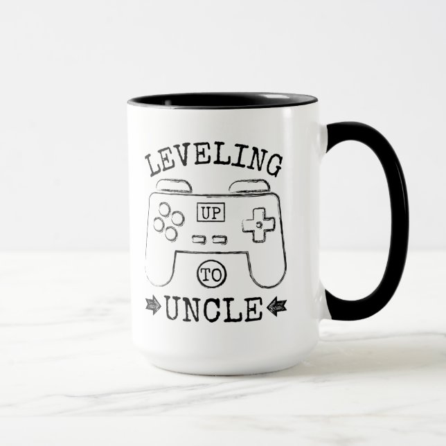 Leveling up to uncle first father's day mug (Right)