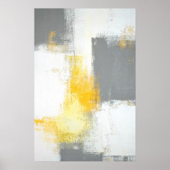 'leverage' Grey And Brown Abstract Art Poster by T30Gallery at Zazzle