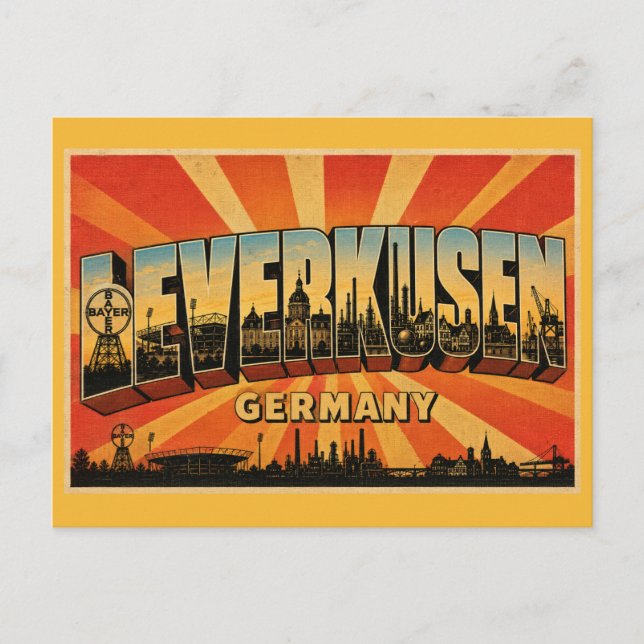Leverkusen Germany Bayer Cross Postcard (Front)