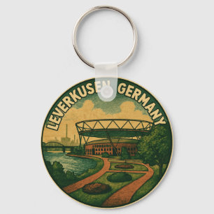 Leverkusen Germany Riverfront Keychain