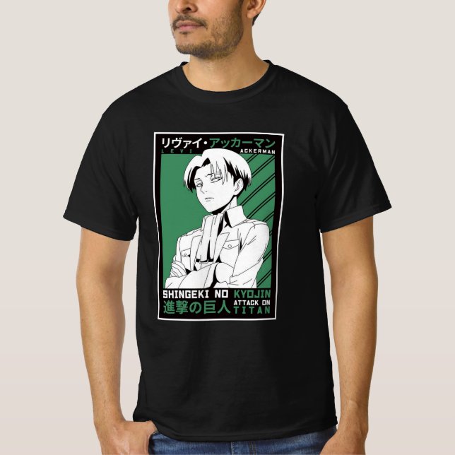 Levi Ackerman Attack On Titann design T-Shirt (Front)