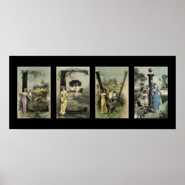 LEVI Alphabet Letter Name Art Poster (Front)