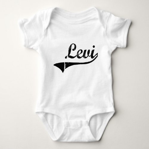 Levi Classic Style Name Baby Bodysuit