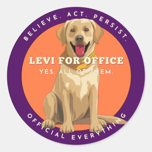 Levi For Office Classic Round Sticker