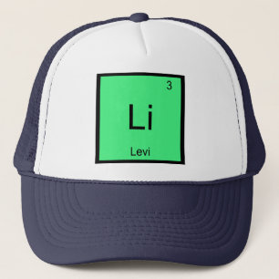 Levi Name Chemistry Element Periodic Table Trucker Hat