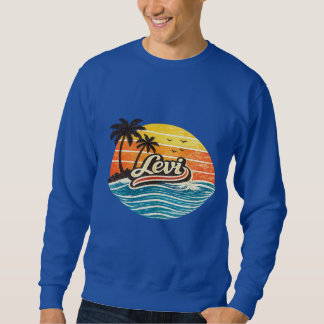 Levi Retro Sunset Name Design Sweatshirt