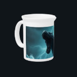 "Leviathan - Deep Sea Guardian" Beverage Pitcher<br><div class="desc">A huge sea monster rises from the stormy waves - the mythical Leviathan. In a moment full of power and mystery, he breaks through the raging sea, surrounded by lightning and dark clouds. This epic artwork combines imagination with mythological depth and takes the viewer into a world of ancient legends....</div>