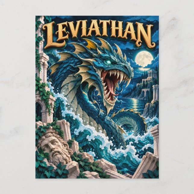 Leviathan, Paper Cut Monster Postcard (Front)