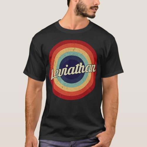 Leviathan _ Retro Circle Vintage T_Shirt