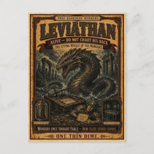 Leviathan, Vintage Circus Monster Postcard