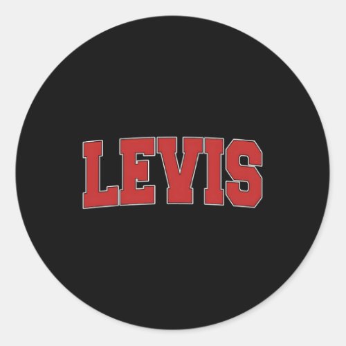 Levis Canada Varsity Style Canadian Sports Classic Round Sticker