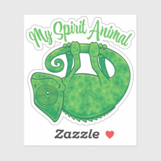 Levitating Lizard Chameleon Spirit Animal Sticker