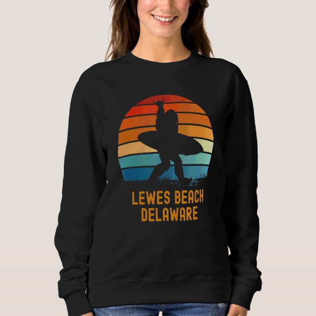 Lewes Beach  Delaware Sasquatch Souvenir Sweatshirt (Front)