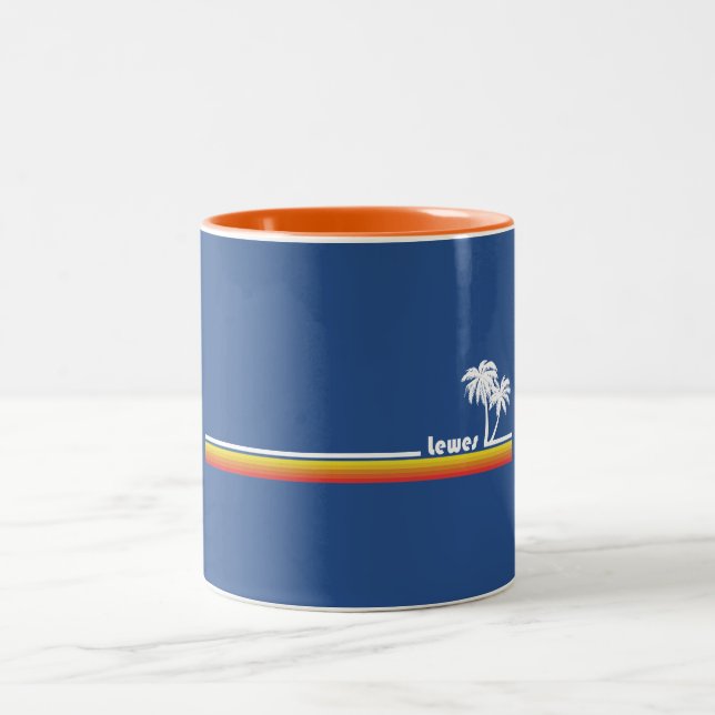 Lewes, Delaware Two-Tone Coffee Mug (Center)