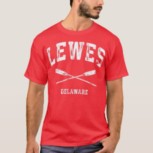 Lewes Delaware Vintage Nautical Crossed Oars T-Shirt