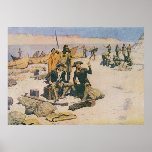 Lewis and Clark at the Columbia River Poster (Front)