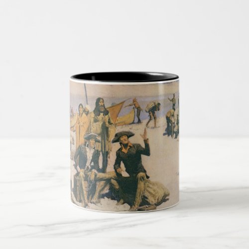 Lewis and Clark at the Columbia River Two_Tone Coffee Mug
