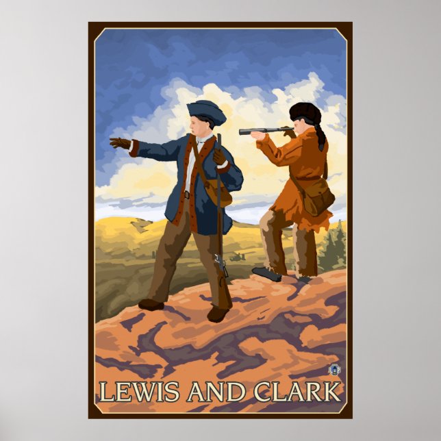 Lewis and Clark Exploring the West Poster (Front)