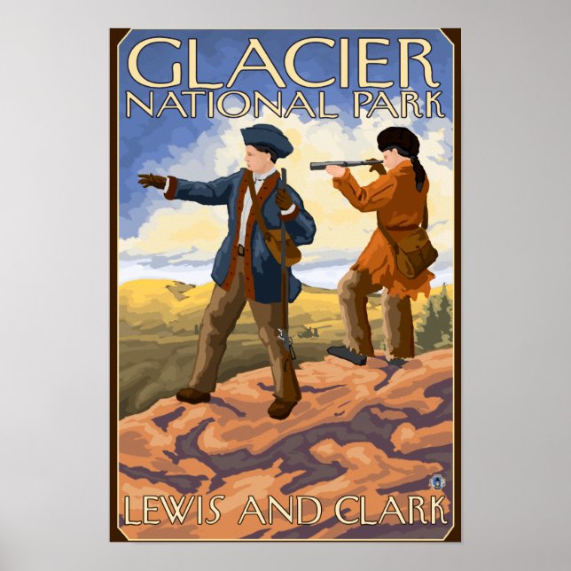 Lewis and Clark - Glacier National Park, MT Poster (Front)