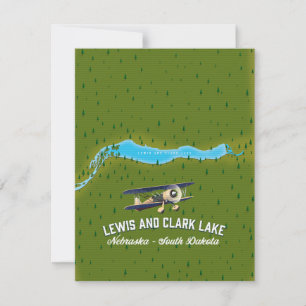 lewis and clark Lake map poster.