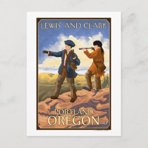 Lewis and Clark - Portland, Oregon Postcard