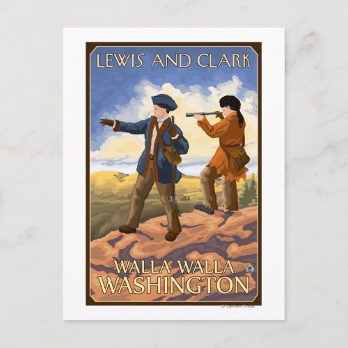 Lewis and Clark _ Walla Walla Washington Postcard