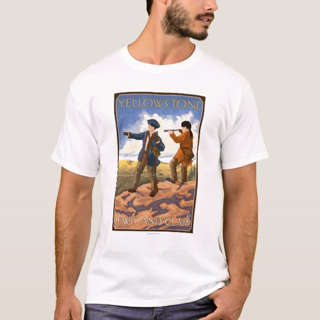 Lewis and Clark - Yellowstone National Park T-Shirt (Front)