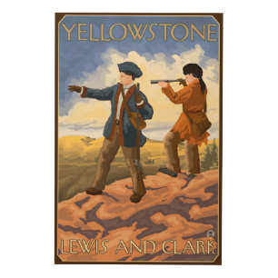 Lewis and Clark - Yellowstone National Park Wood Wall Decor