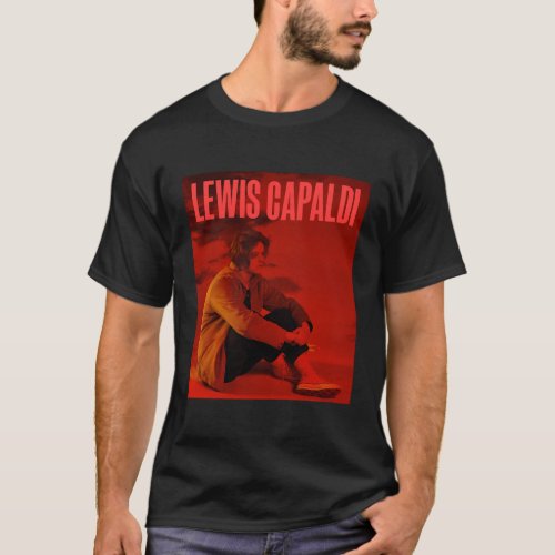 Lewis Capaldi ââœ Album Cover Red Text T_Shirt
