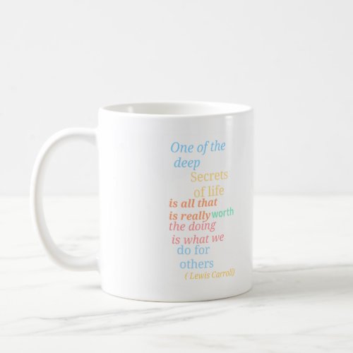 Lewis Carroll Alice in Wonderland quote mug