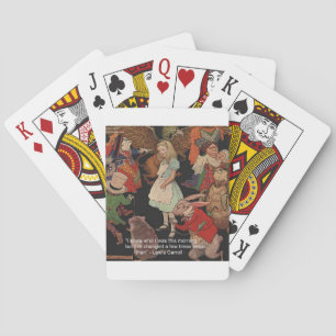 Lewis Carroll Illustration & Mind Change Quote Poker Cards