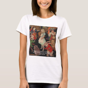 Lewis Carroll Illustration & Mind Change Quote T-Shirt