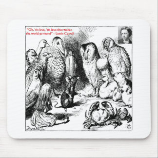 Lewis Carroll Looking Glass Illustration & Quote Mouse Pad