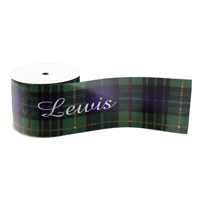 Lewis clan Plaid Scottish kilt tartan Grosgrain Ribbon (Spool)