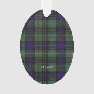 Lewis clan Plaid Scottish kilt tartan Ornament