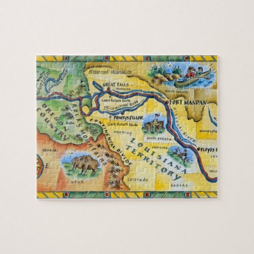 Lewis  Clark Expedition Map Jigsaw Puzzle