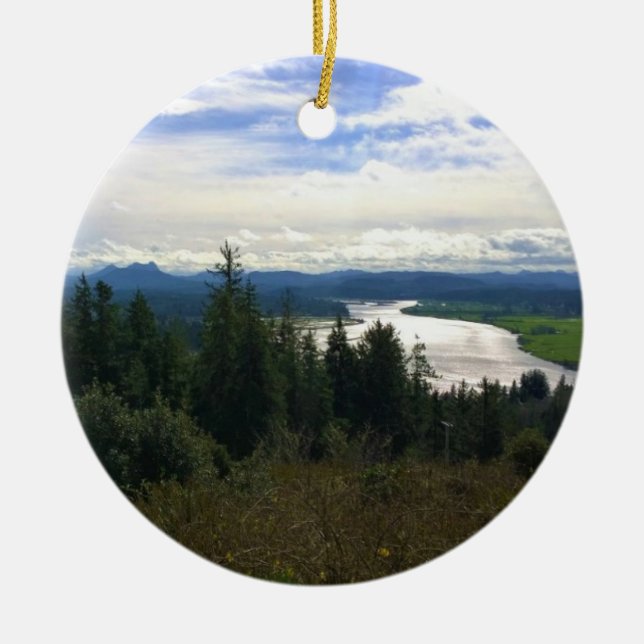 Lewis & Clark River, OR Ceramic Ornament (Front)