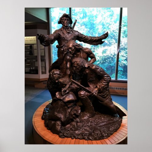 Lewis  Clark Statue Fort Clatsop Oregon Poster