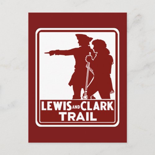 Lewis  Clark Traffic Guide Sign USA Postcard