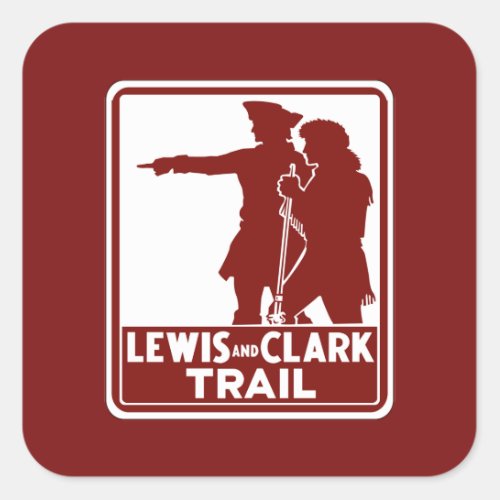 Lewis  Clark Traffic Guide Sign USA Sticker