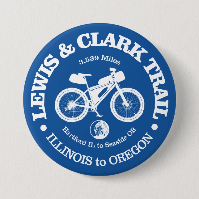 Lewis & Clark Trail (cycling) Button (Front)