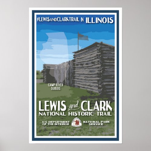 Lewis  Clark Trail in Illinois Poster