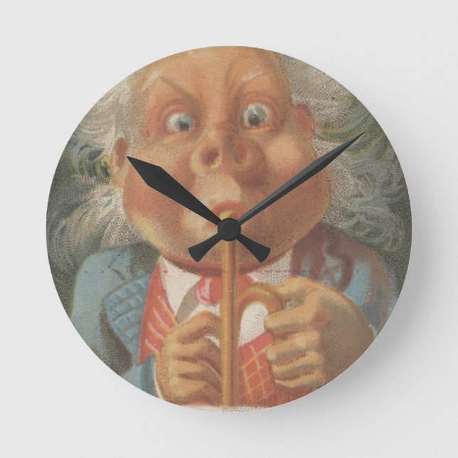 Lewis & Co. Fine Groceries Ephemera Round Clock (Front)