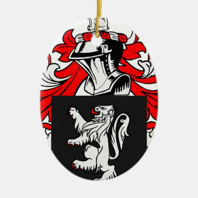 Lewis Coat of Arms Ceramic Ornament (Front)