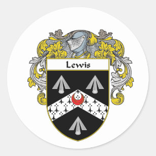 Lewis Coat of Arms (Mantled) Classic Round Sticker