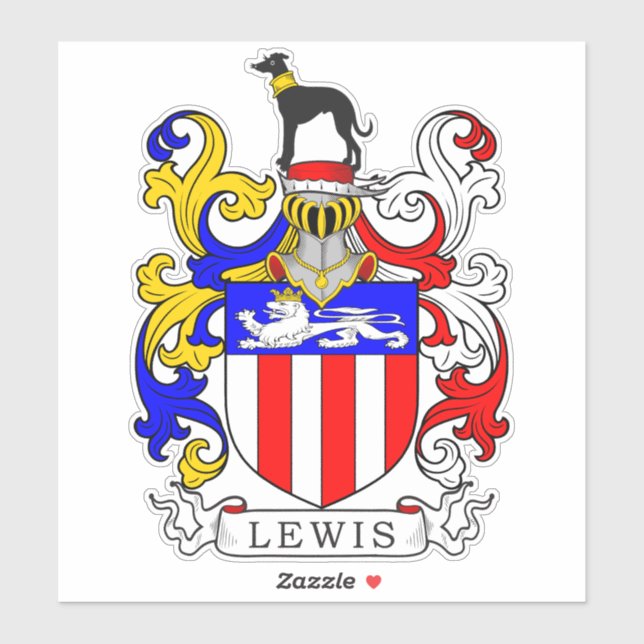 Lewis Family Crest Sticker (Sheet)